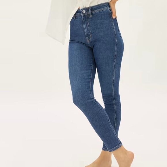 NEW Everlane The Way-High Clean Front Skinny Jean in Blue - Size 27 - Picture 1 of 12